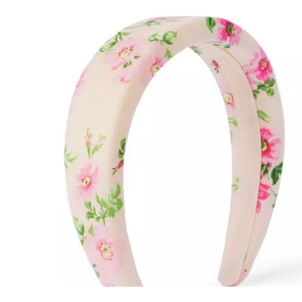Janie and Jack pastel pink floral padded headband NWOT size one size